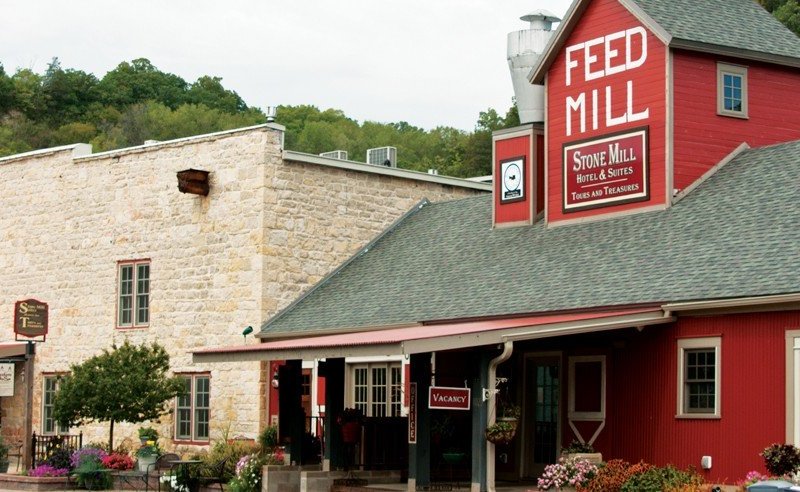 Stone Mill Hotel and Suites in downtown Lanesboro.