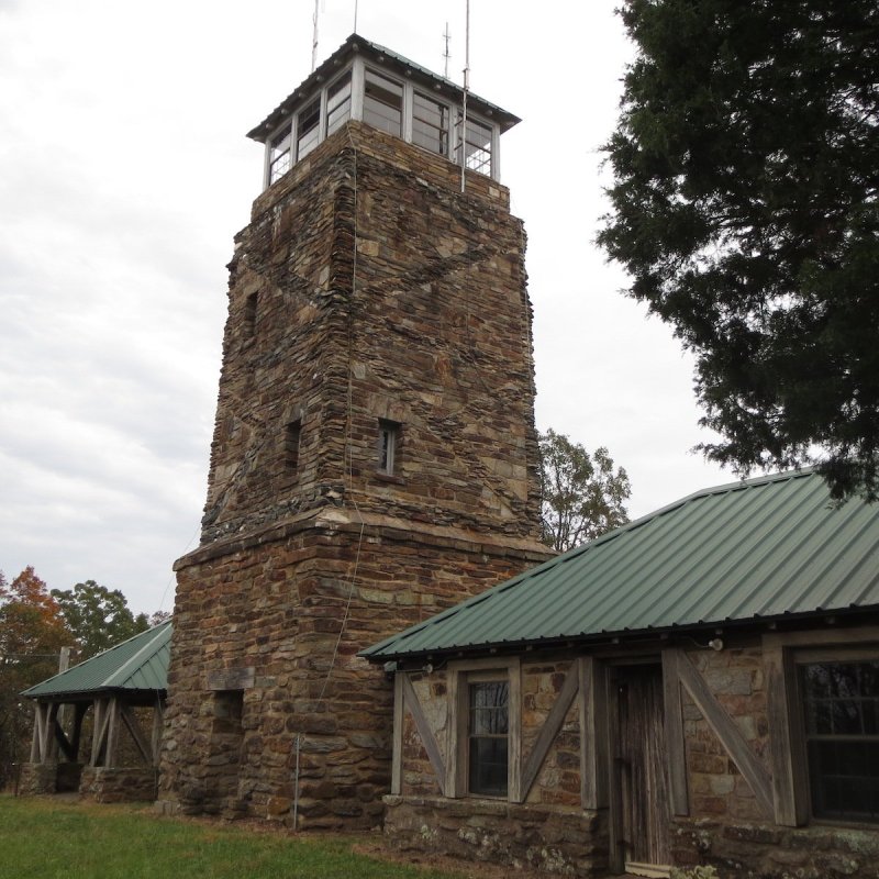 Stone tower at Flagg Mountain.