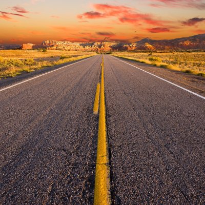 Stretch of Highway 84 in northern New Mexico.