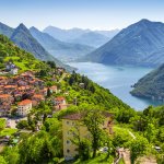 Stunning views of Lugano in the Ticino region of Switzerland.