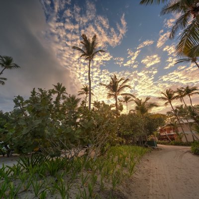 Sunset in Punta Cana, Dominican Republic.