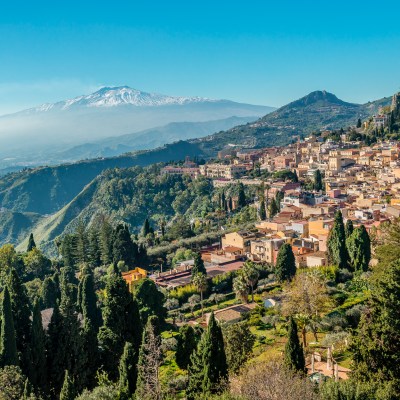 Taormina, a town in Sicily, Italy.