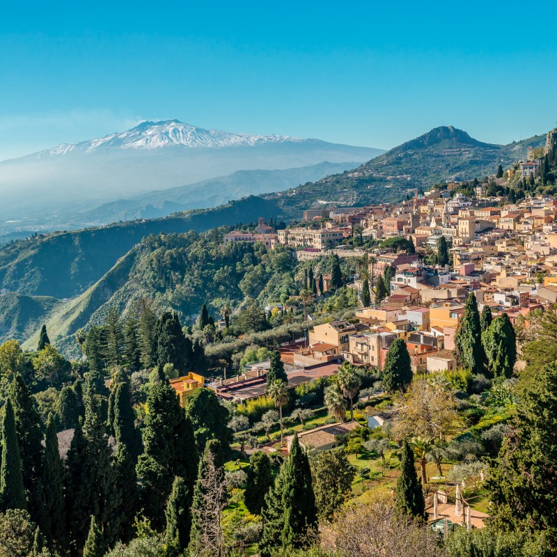 Taormina, a town in Sicily, Italy.