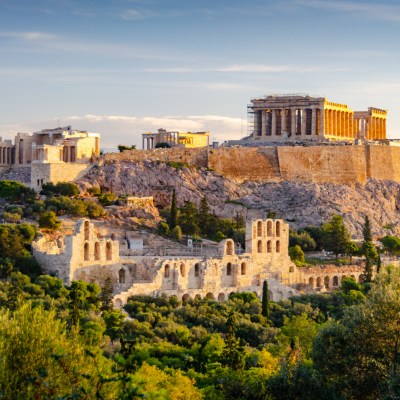 The Acropolis in Athens, Greece.