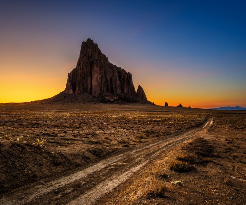 The awe-striking Shiprock in the Navajo Nation.