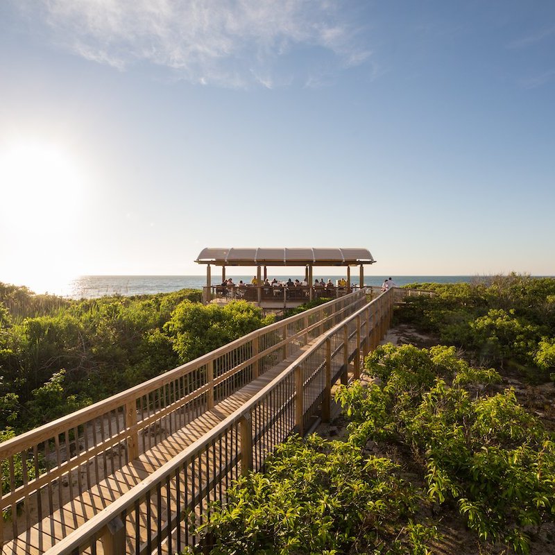 The beach bar at Ocean Edge Resort.