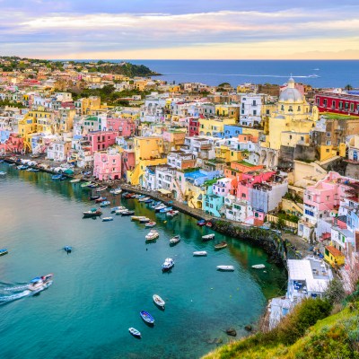 The beautiful island of Procida, Italy.