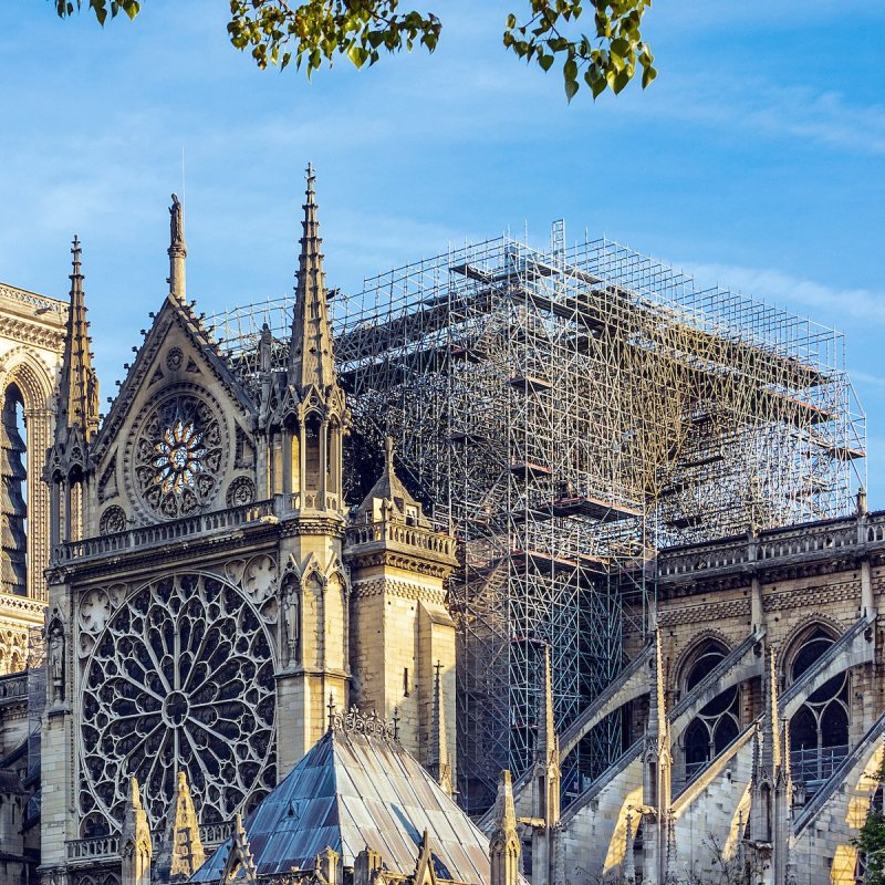 The cathedral after the fire.