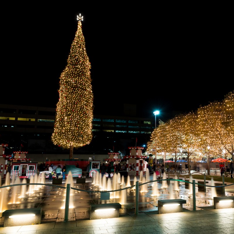 The Christmas tree at Crown Center in Kansas City.