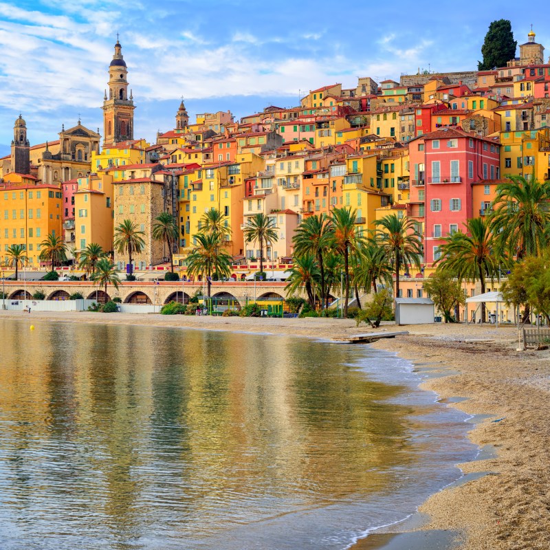 The city of Menton in France.