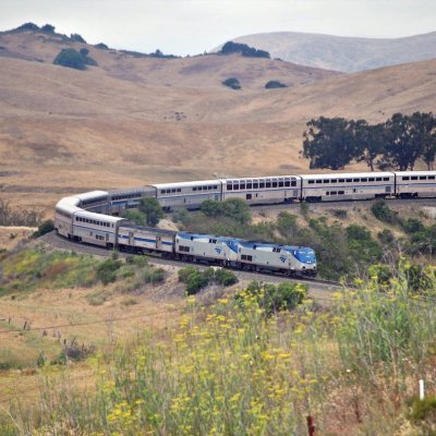 The Coast Starlight train at Horseshoe Curve.