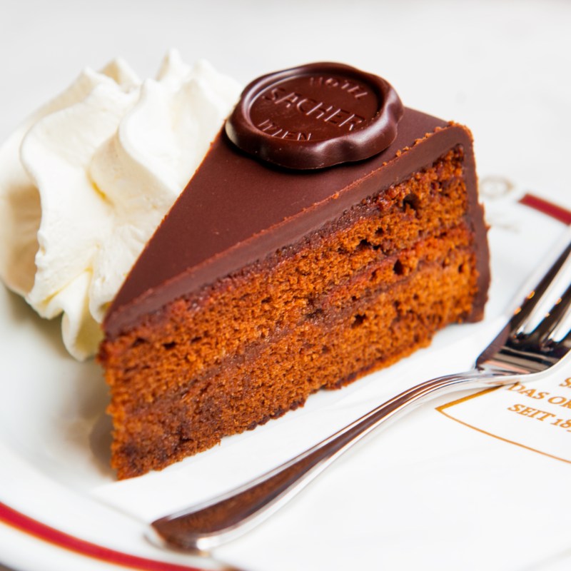 The delicious Sacher Torte cake from Austria.