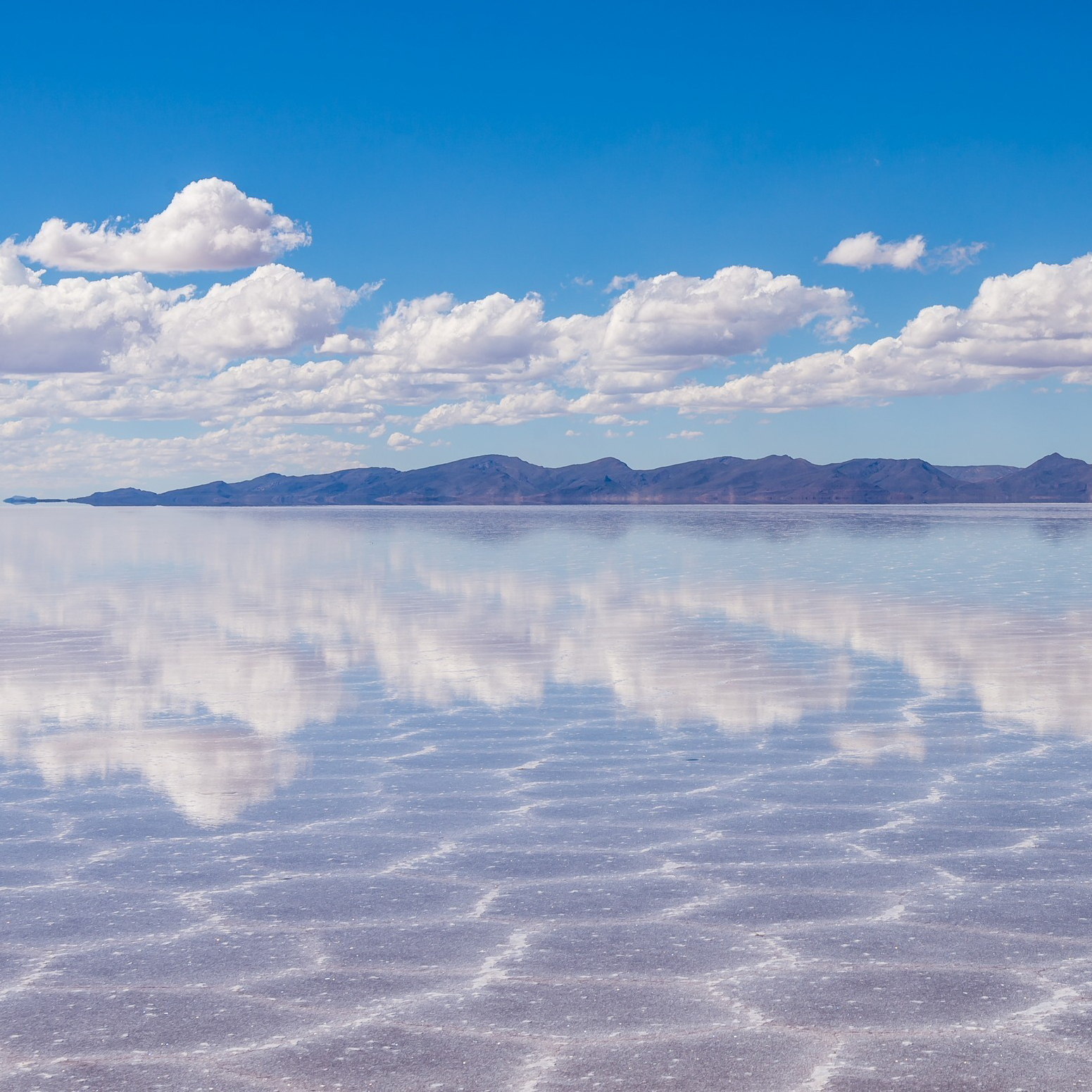 The dreamy Uyuni Salt Flats in Bolivia.