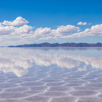 The dreamy Uyuni Salt Flats in Bolivia.