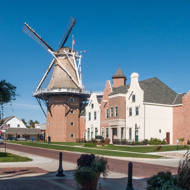 The Dutch windmill in Pella, Iowa.