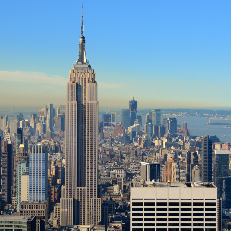 The Empire State Building in New York City.