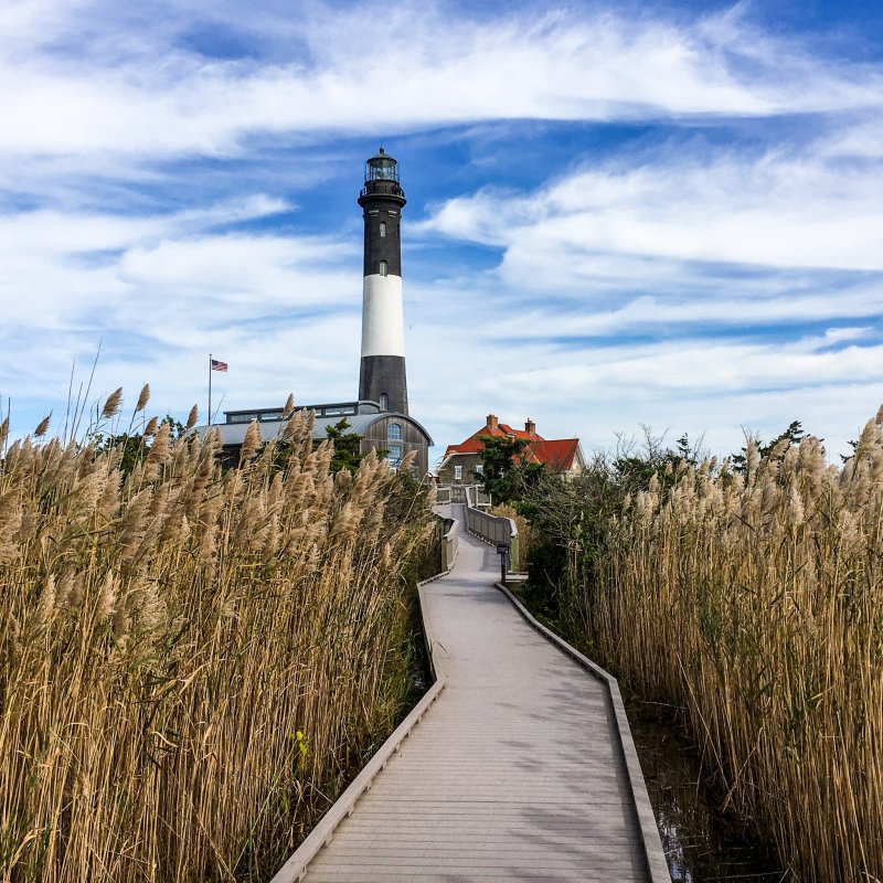 The Fire Island Lighthouse in New York.