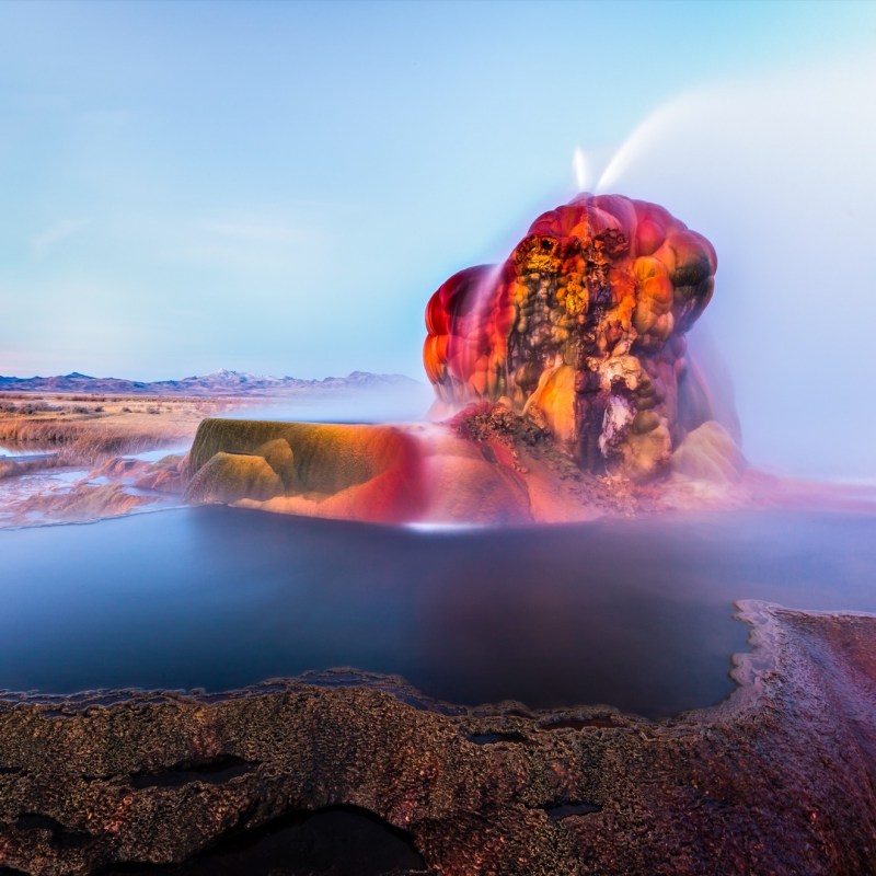 The Fly Geyser in Black Rock Desert, Navada.