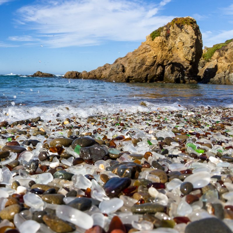 The Glass Beach at MacKerricher State Park in California.