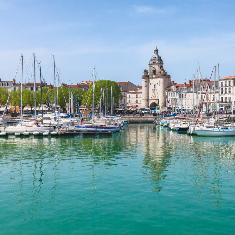 The harbor of La Rochelle, France.