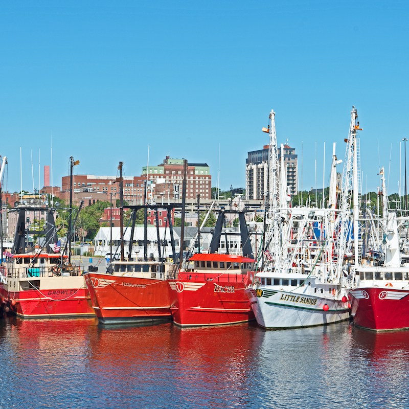 The harbor of New Bedford, Massachusetts.