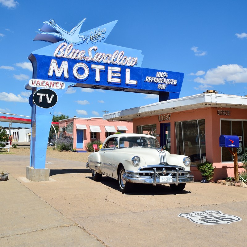 The historic Blue Swallow Motel in Tucumcari, New Mexico.