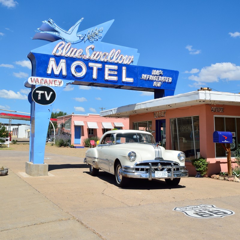 The historic Blue Swallow Motel in Tucumcari, New Mexico.