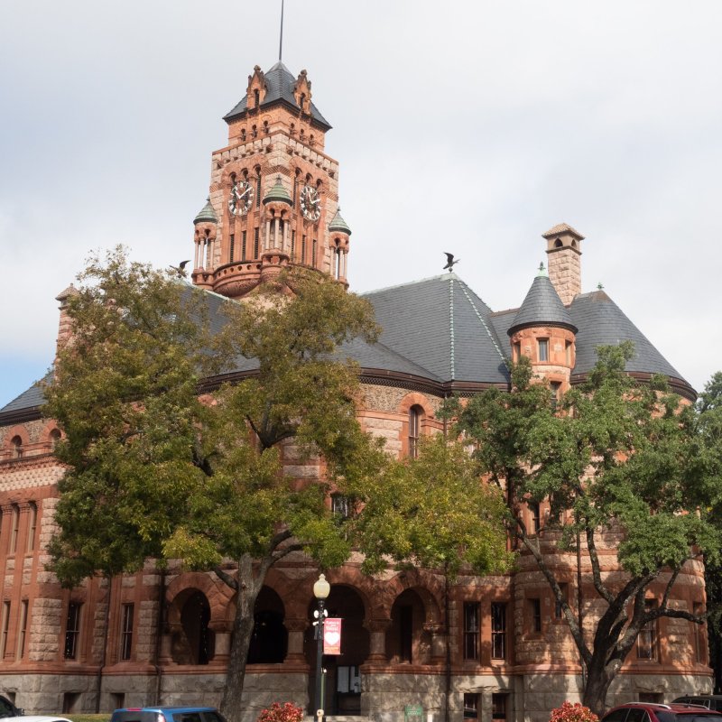 The historic Ellis County Courthouse in Waxahachie, Texas.