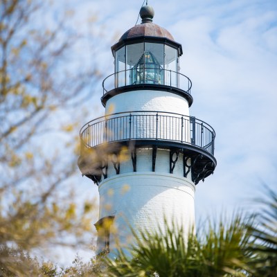 The historic lighthouse on St. Simons Island.