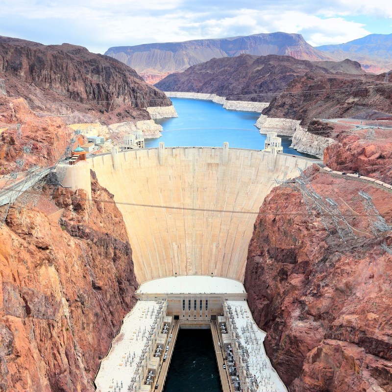 The Hoover Dam in Boulder City, Nevada.