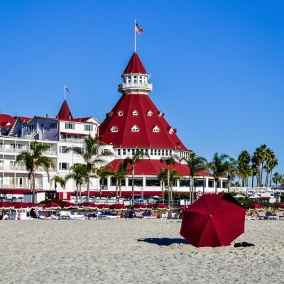 The Hotel del Coronado in California.