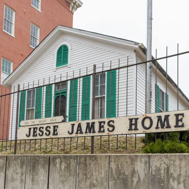 The Jesse James Home in Saint Joseph, Missouri.