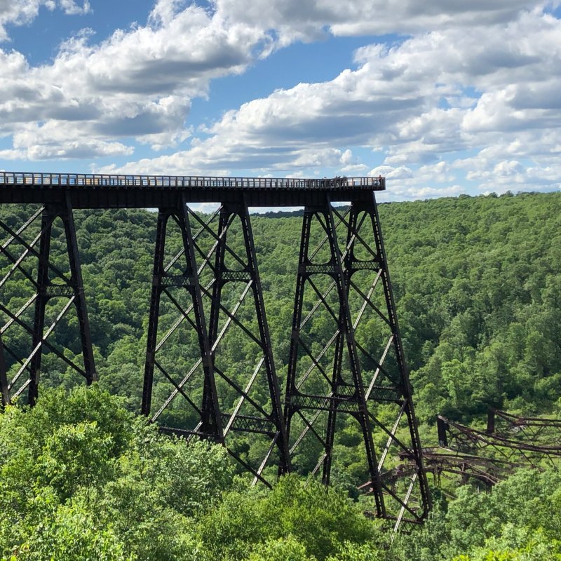 The Kinzua Bridge Skywalk in Pennsylvania.