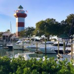The lighthouse in Harbour Town on Hilton Head island.