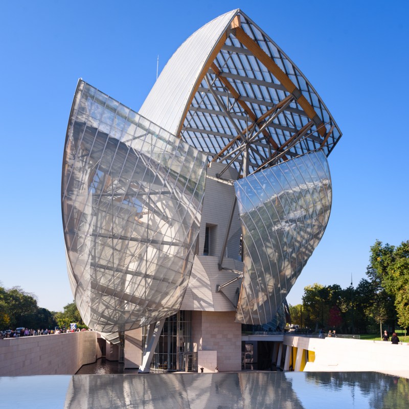 The Louis Vuitton Foundation building in Paris.