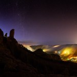 The night sky over Gran Canaria island in Spain.