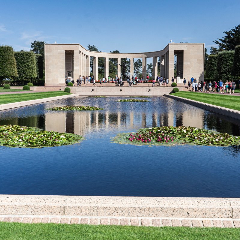 The Normandy American Cemetery in France.