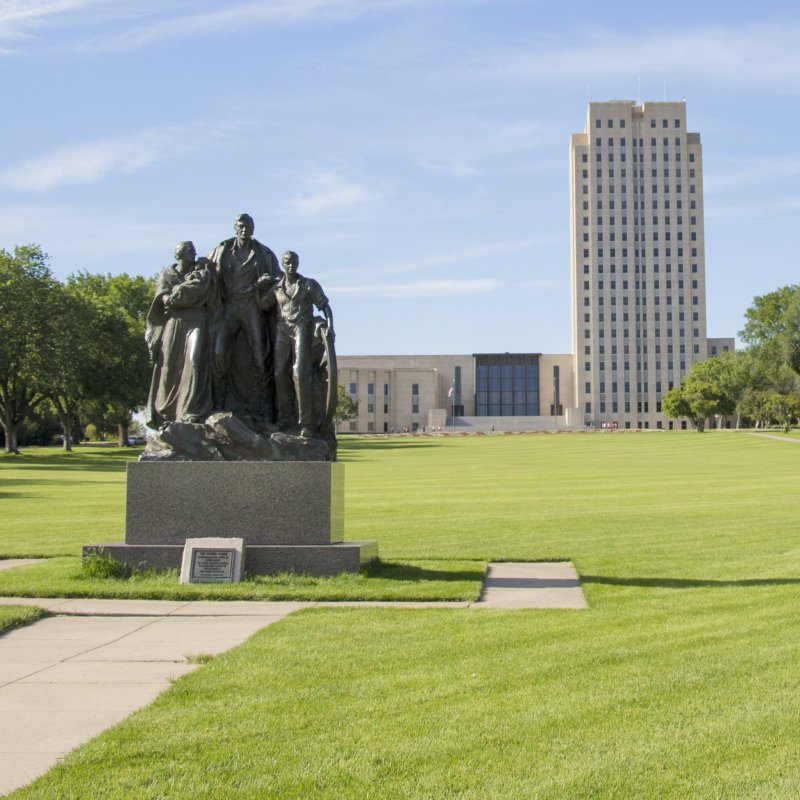 The North Dakota State Capitol in Bismarck.