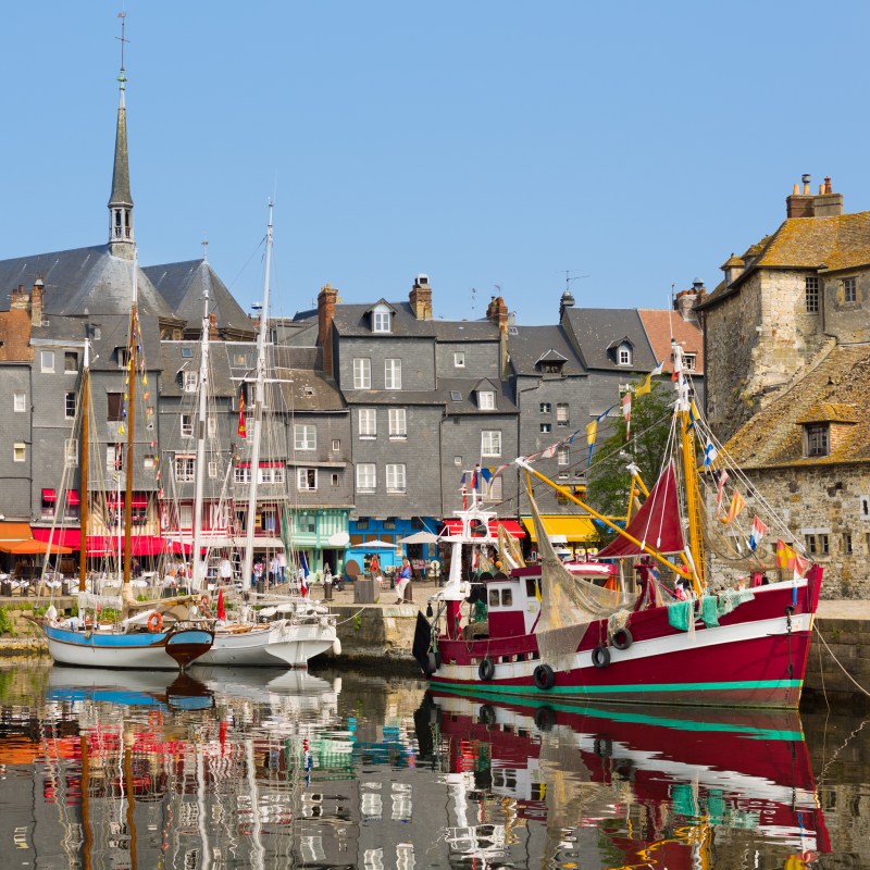 The Old Harbour of Honfleur, France.