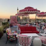 The outdoor dining area at White Limozen.