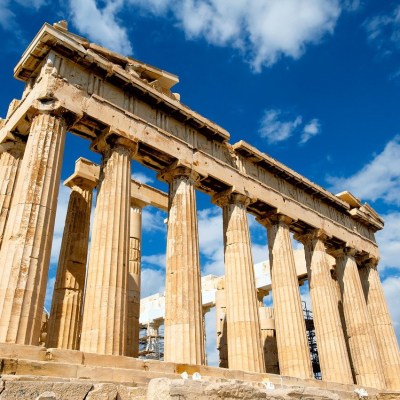 The Parthenon in Athens, Greece.