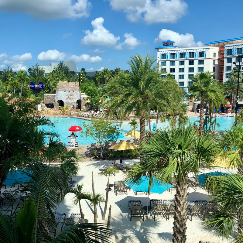 The pool at Sapphire Falls Resort.