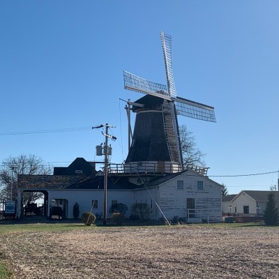 The Prairie Mill’s Windmill in Golden, Illinois.