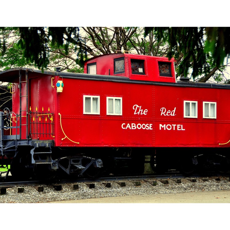 The Red Caboose Motel in Pennsylvania.