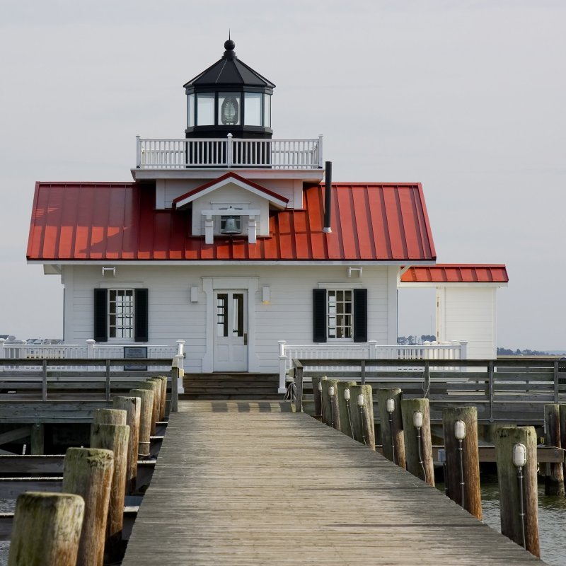 The Roanoke Marshes Lighthouse in North Carolina.