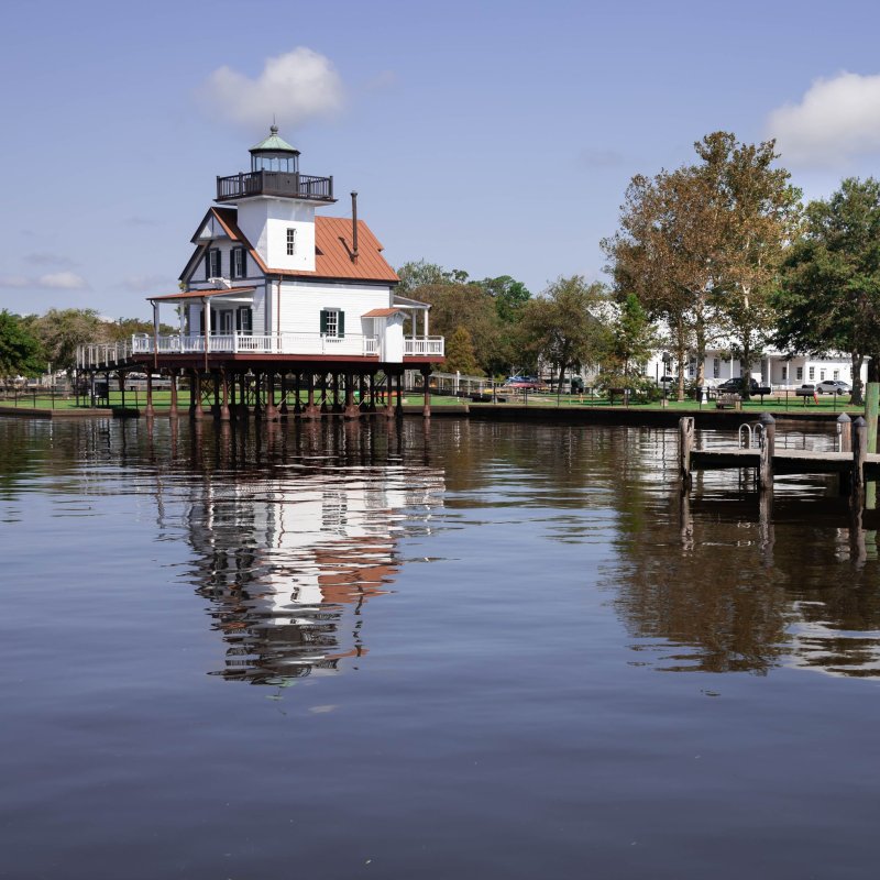 The Roanoke River Lighthouse in Edenton, North Carolina.