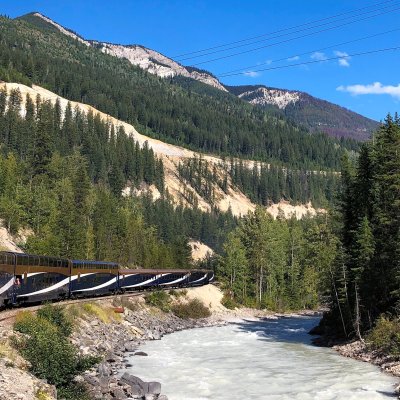 The Rocky Mountaineer Train excursion through Canada.