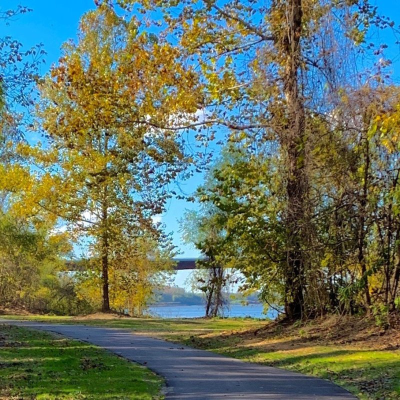 The Rotary Riverfront Trail in Washington, Missouri.
