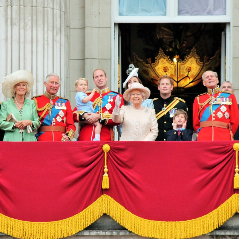 The Royal Family at Buckingham Palace.