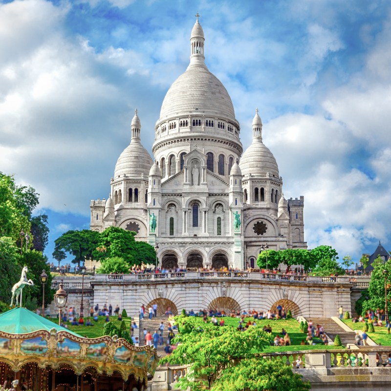 The Sacre-Coeur Basilica in Montmartre.